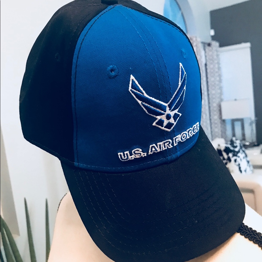 US Air Force Blue Black Cap